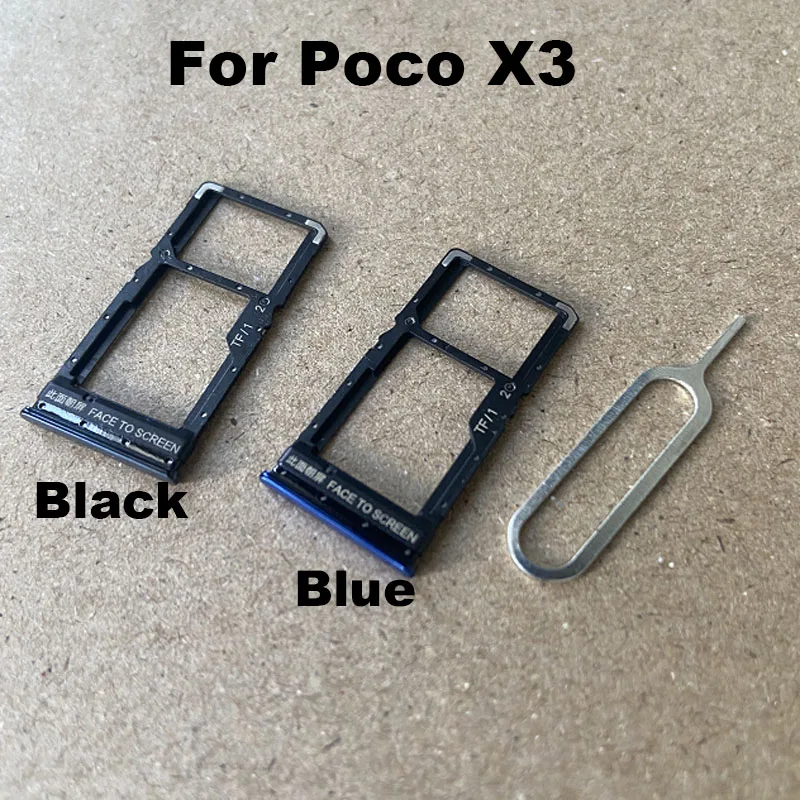 New For Xiaomi POCO X3 PRO Sim Card Tray Slot Holder Socket Adapter Connector Repair Parts Replacement