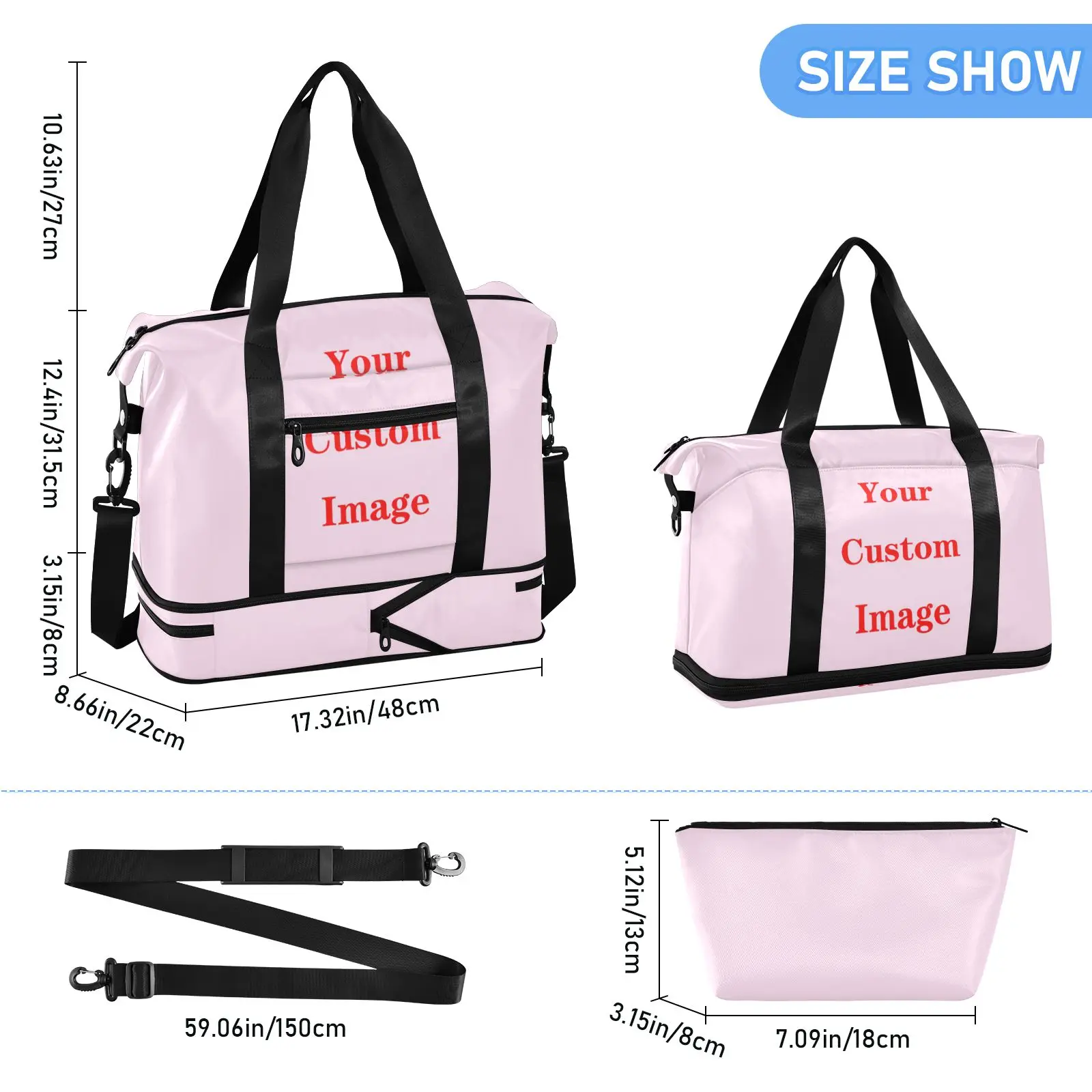 Bolsa deportiva de viaje plegable de gran capacidad para mujer, bolsas de almacenamiento de artículos personales, bolsa de lona de equipaje, bolsas