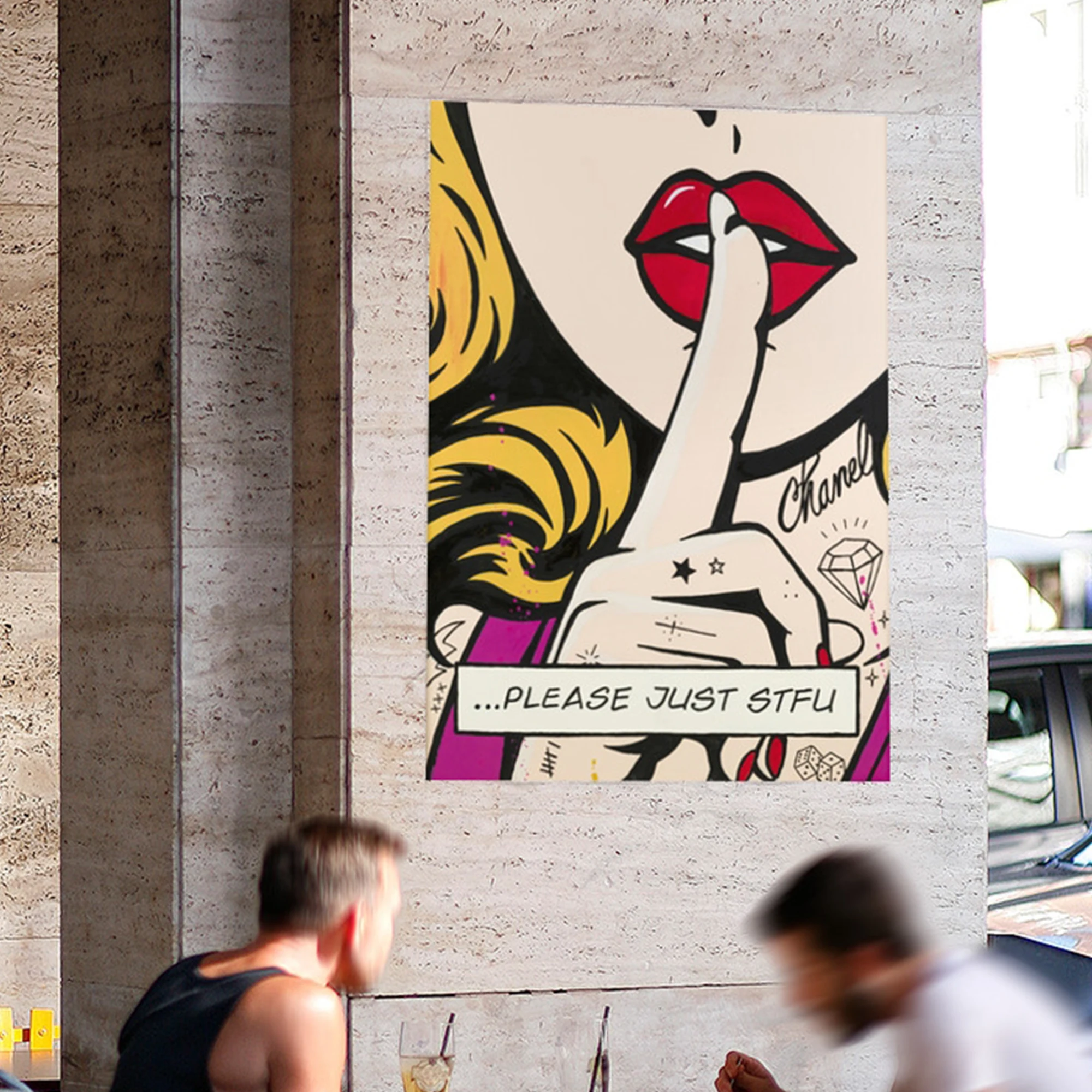 Modern Please Just Be Quiet Wall Art Print Canvas Painting Poster Picture For Living Room,Bedroom Home Decor
