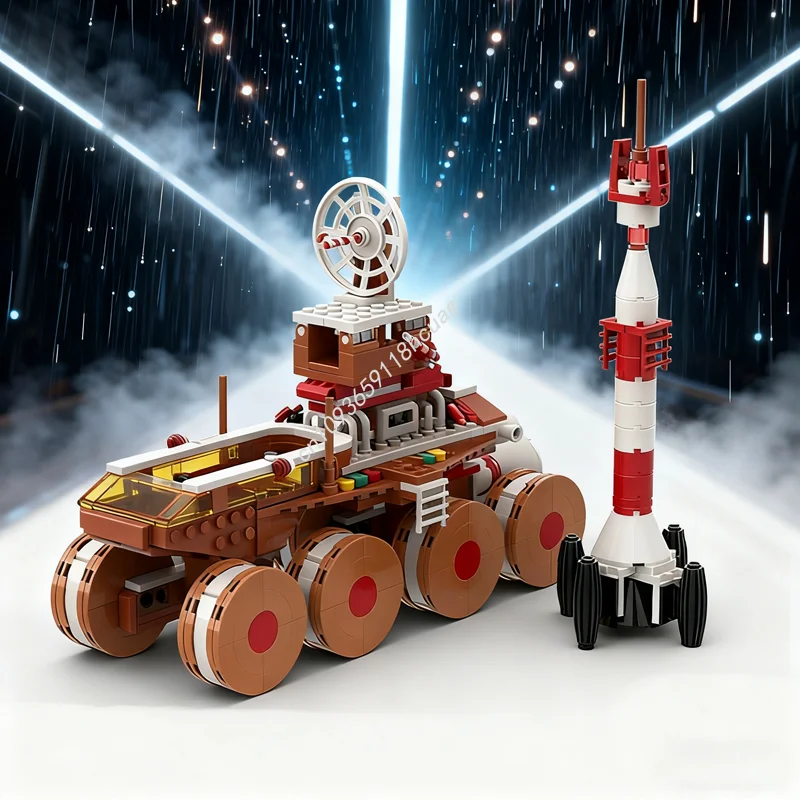 

583 шт. MOC GB Tron, мобильная ракета, транспортная модель, строительные блоки, рождественский подарок, строительная игрушка, креативная идея, образование для детей