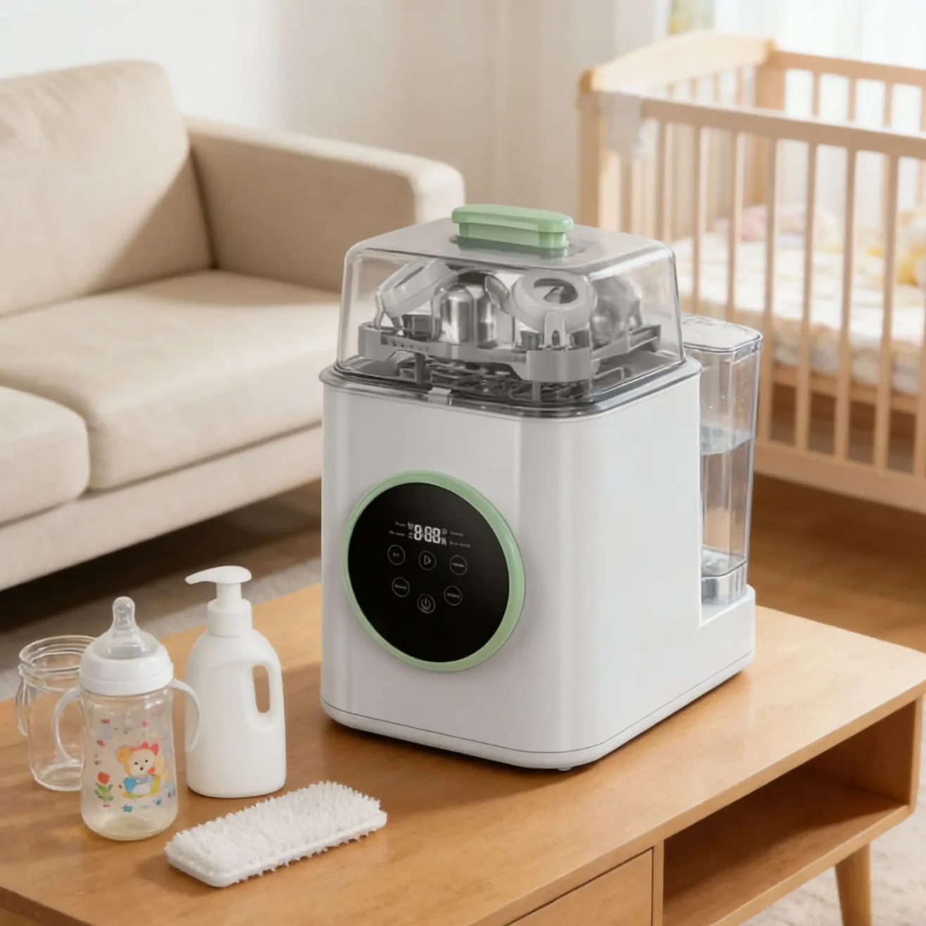 Baby Bottle Washer, Sterilizer & Dryer - All-in-One Cleaning Machine for Bottles, Pump Parts & Baby Essentials -