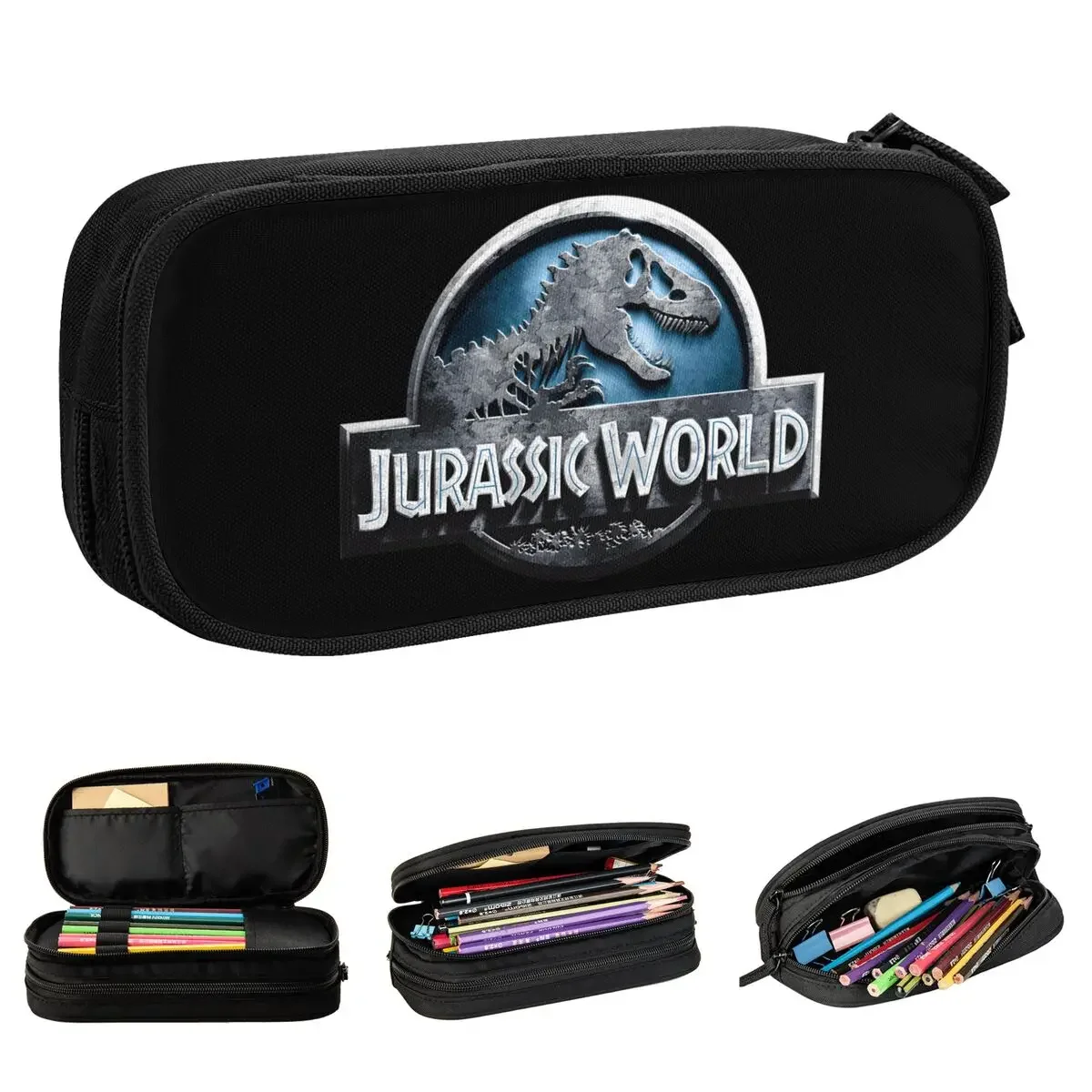 

Jurassics Park Pencil Case Cute Dinosaur Pen Bags Student Large Storage School Supplies Gifts Pencilcases