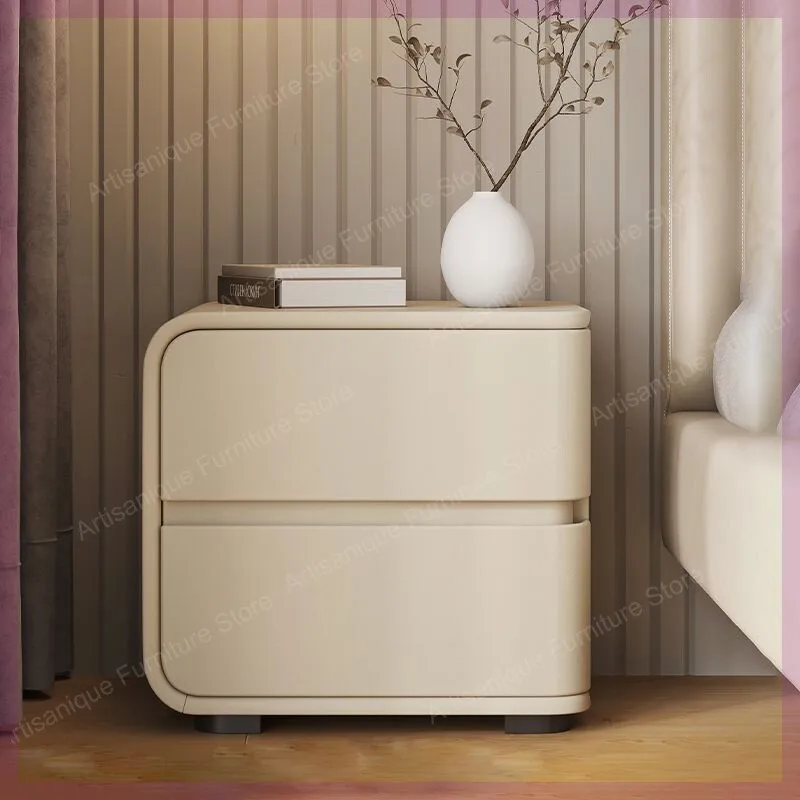 Functional Trendy Nightstand Simple Organizer Bedside Table Multifunctional Minimalist Comodino Home Bedroom Furniture