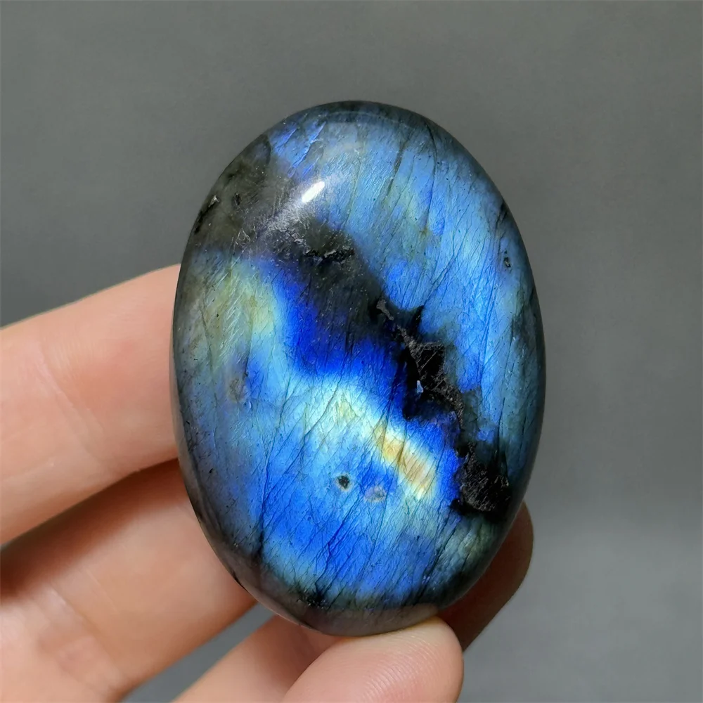 Labradorite Palm Natural Mineral Specimens Polished Oval Massage Decompression Toys Home Decorative Stone Crafts