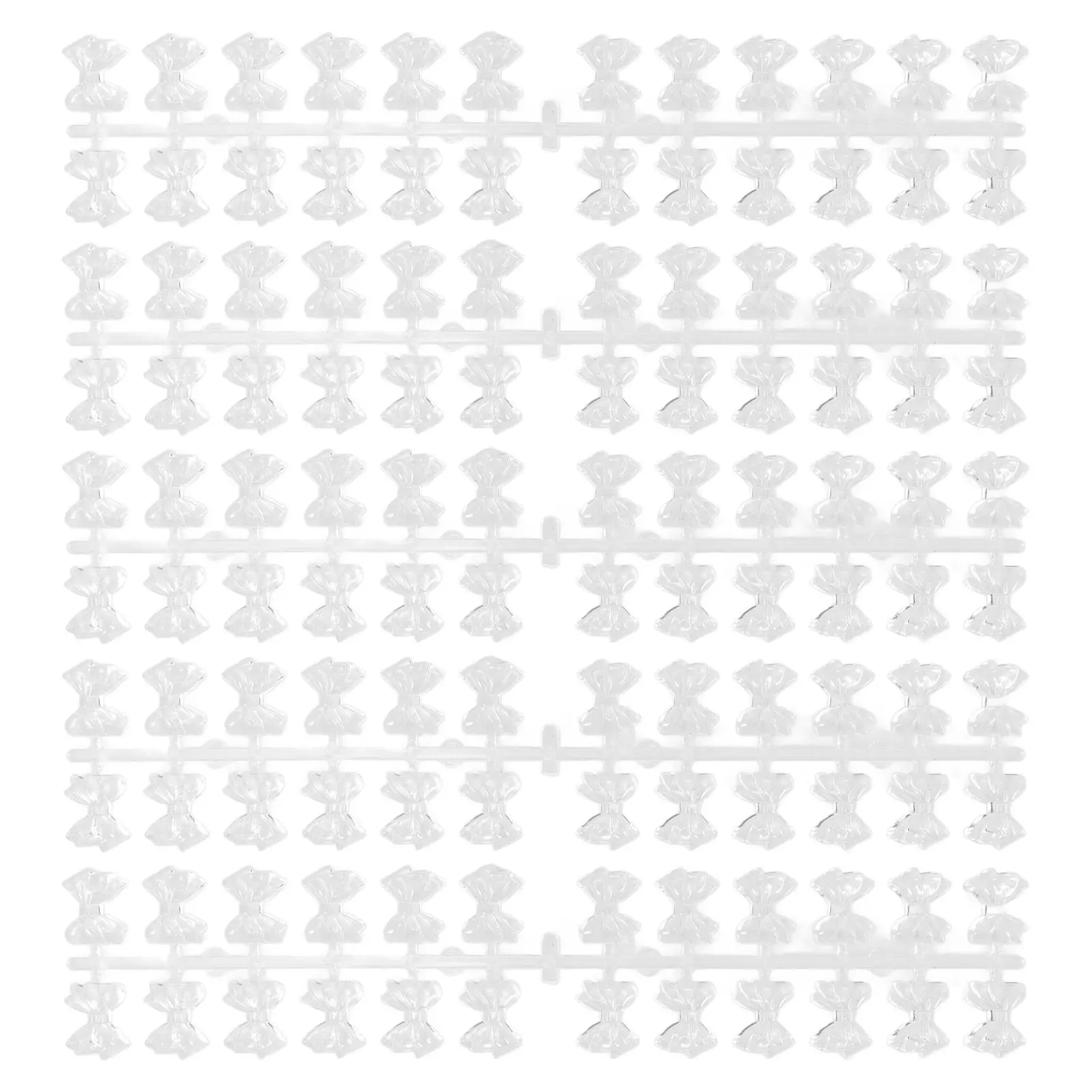 

120Pcs Transparent Nail Practice Display Bow Board Nail Art Color Showing Manicure Color Cards Salon Accessory