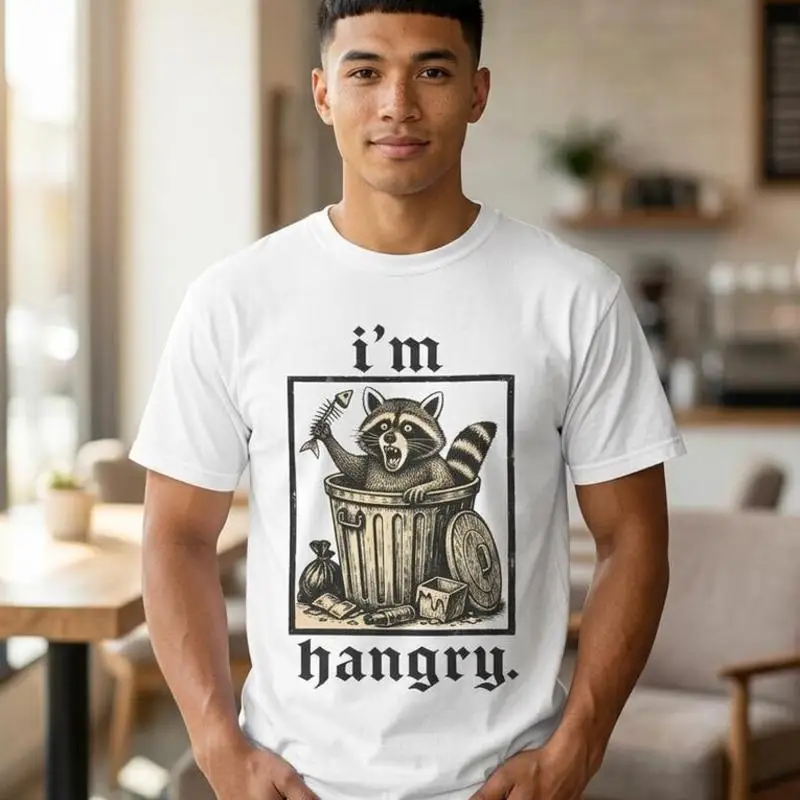 Hangry Raccoon Trash Can T-Shirt