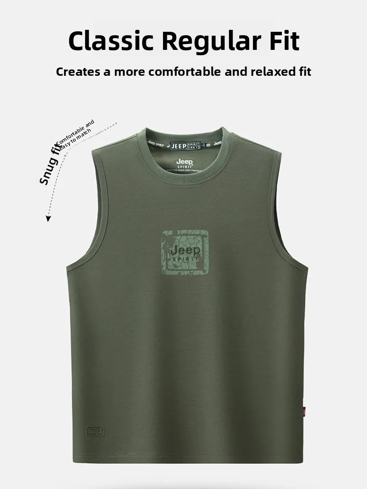 

Летняя мужская майка 2025: Новая спортивная повседневная футболка-свитшот для фитнеса, дышащая, влагоотводящая верхняя одежда