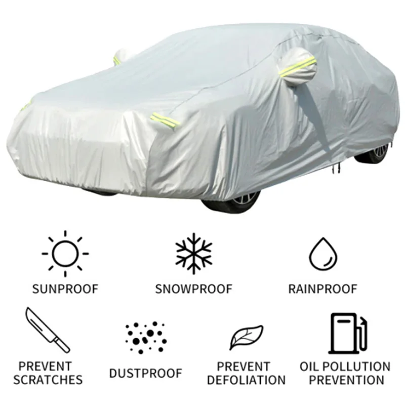 1pcs Car Cover Outdoor Protection Full  Cover Anti-deciduous bird droppings Sunshade Dustproof Protection Cover auto parts