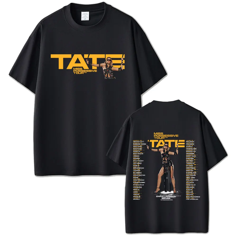 Tate McRae 2025 Concert T-shirt So Close To What Album Miss Possessive Tour 2025 T Shirts Men Women's Fashion Oversized Tshirt