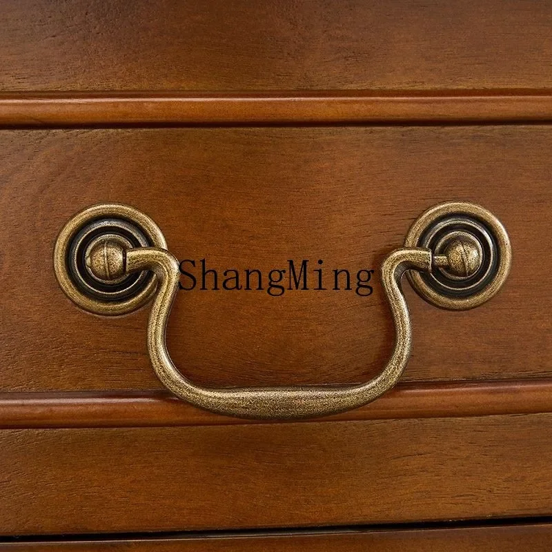 FG solid wood triangle simple corner cabinet living room corner rack corner cabinet