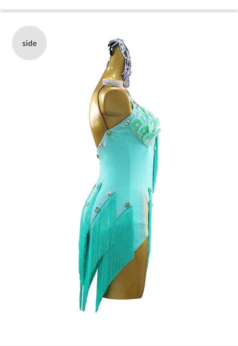 Lateinamerikanisches Tanzkleid für Wettbewerbe, Abschlussball 2026, Abschlussball-Outfits, Damen-Kostüme, Mädchen-Tanzkleidung, Sport, Amerikanisch, Erwachsene, Elegantes Karnevalskostüm – Detail 9
