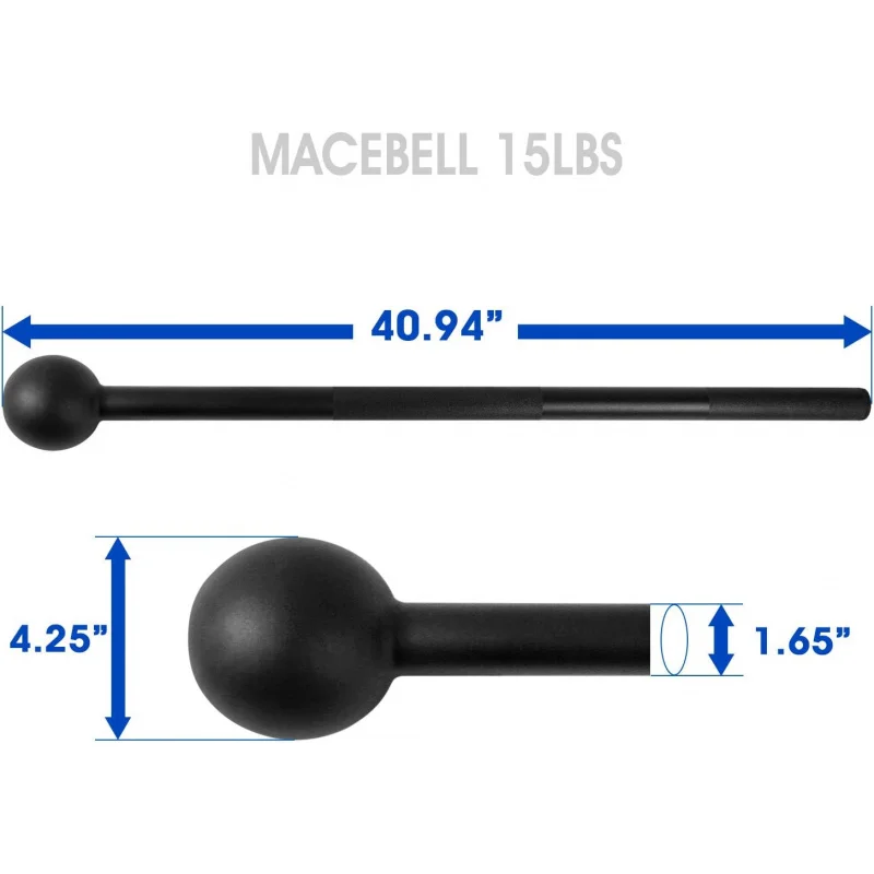 Steel Mace Bell for Strength Training - Support Full, Muscles, Shoulder, Grips & Forearms Workouts to Rehabilitation, Stret