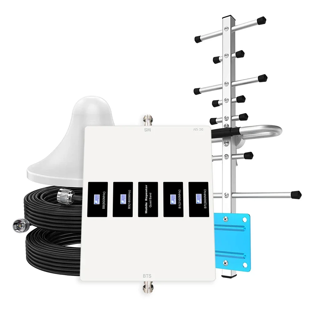 700/900/1800/2100/2600MHz LTE Signal Repeater 2G/3G/4G/5G Quad Band Cellular