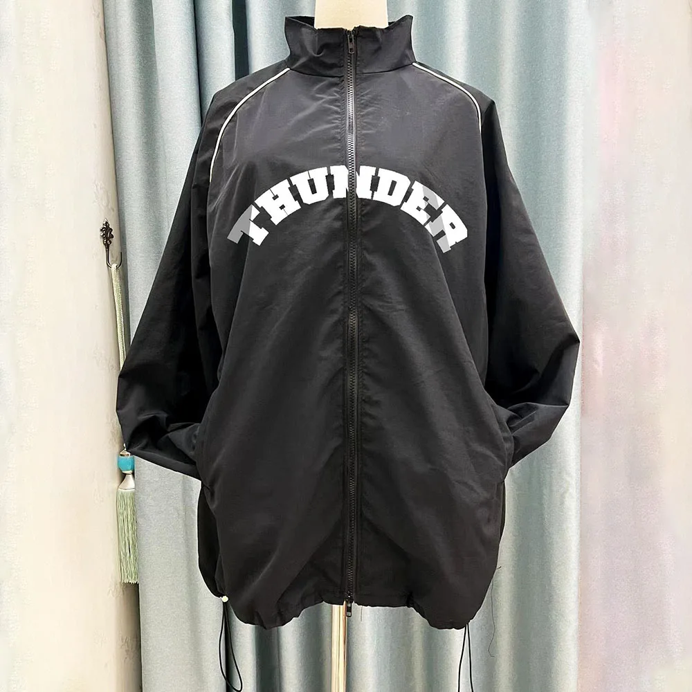 KPOP Seonghwa Yunho BREAK THE WALL World Tour Jacket San Mingi THUNDER Print Fashion Unisex Coat Dance Streetwear Fans Gifts