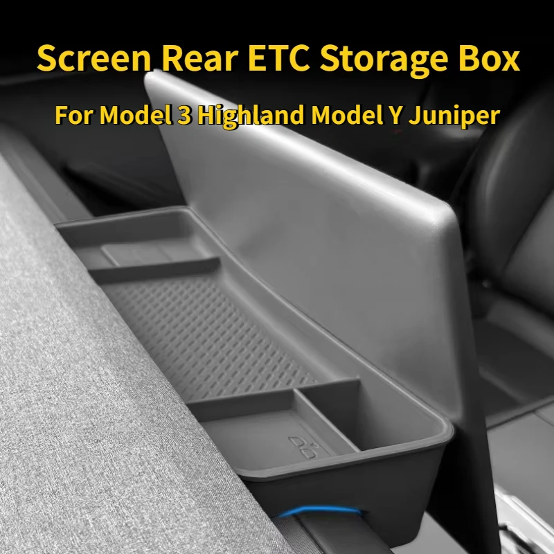 

ETC Bracket Tray for Tesla Model Y Juniper Model 3 Highland Screen Rear Storage Box Instrument Panel ETC Bracket Car Accessories