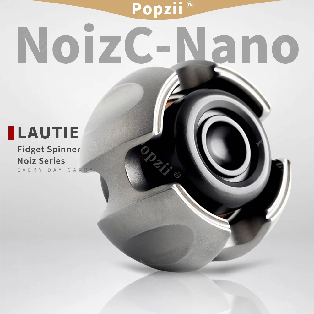 LAUTIE Noiz C Nano Fidget Spinner Fingertip Gyro Noiz Series EDC Adult Fidgeting Toys Table Ornament Office Stress Relief Gadget