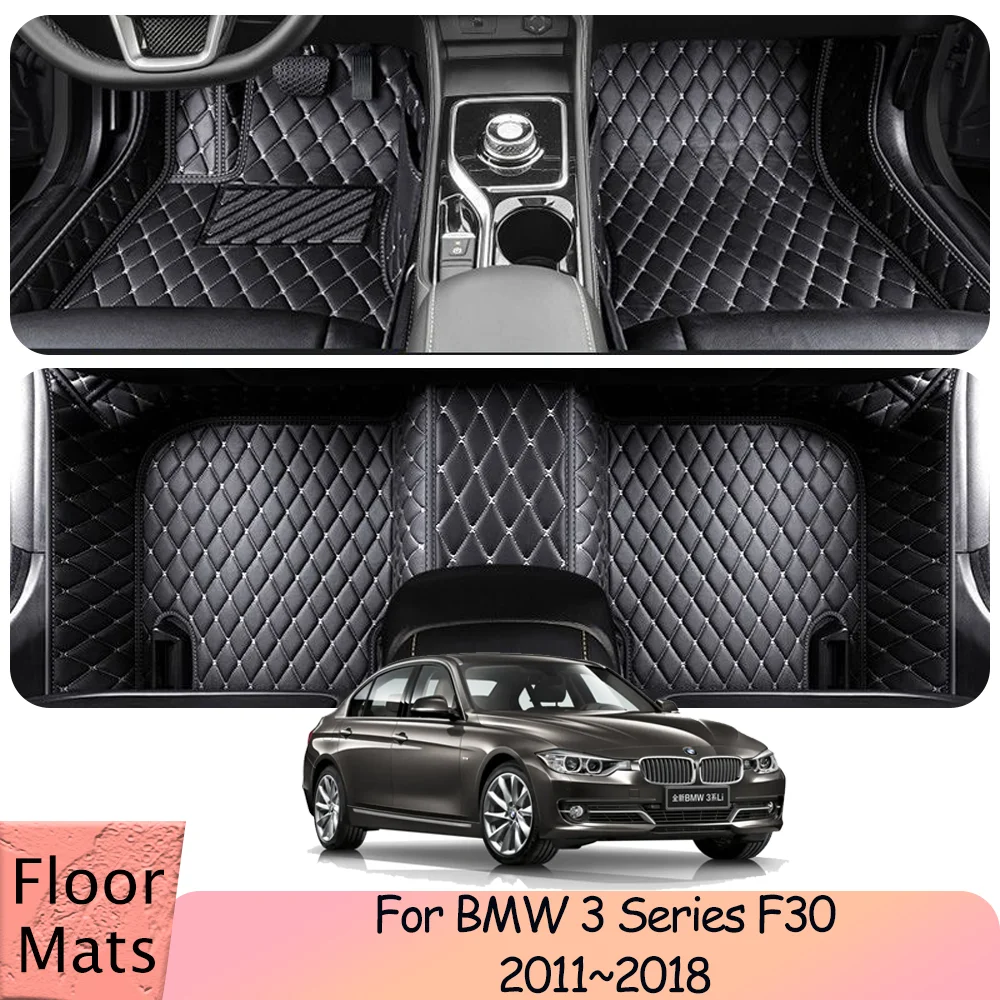 For BMW 3 Series F30 2011~2018 2012 2013 RHD LHD Car Floor Mats Scratch Resistant Carpets Pad Interior Protection Accessories