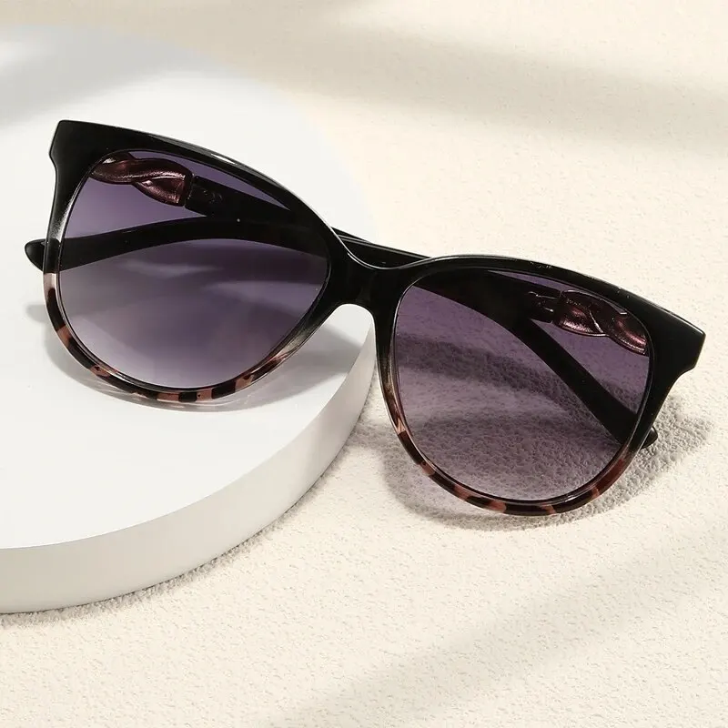 نظارات شمسية مربعة عصرية جديدة مع حافة ذهبية، نظارات شمسية Y2K للنساء #6