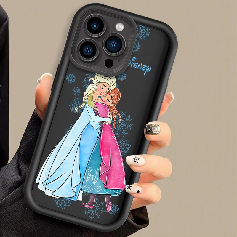 Disney Frozen Elsa Anna Eye Ladder For Apple iPhone 15 14 13 12 11 XS XR X Pro Max Plus Funda Phone Case