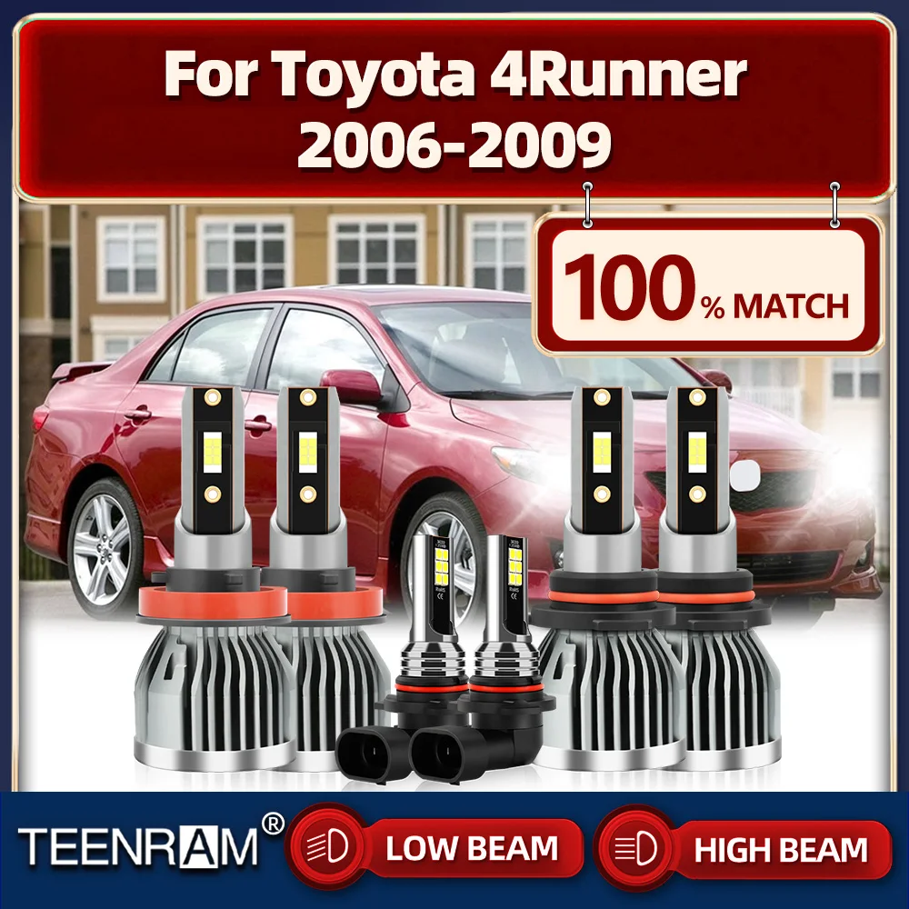 

60000LM LED Car Headlight Bulbs 6000K White CSP Chips Auto Fog Lamps 12V Plug And Play For Toyota 4Runner 2006 2007 2008 2009