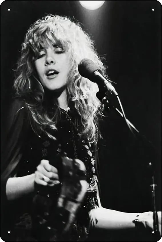 Stevie Nicks Music Poster Funny Metal Tin Sign for Home Kitchen Bar Room Garage Decor 