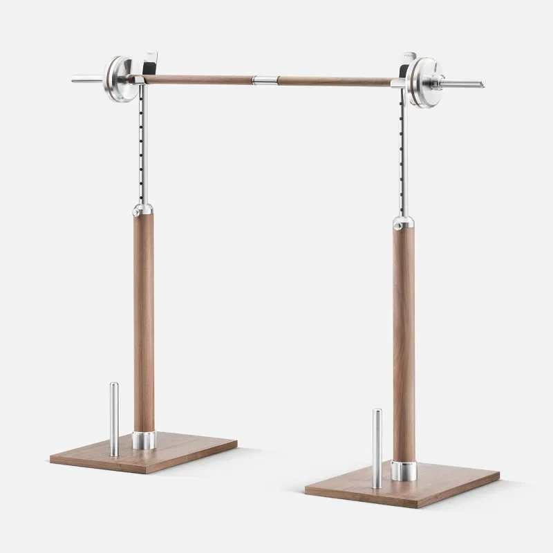 Barbell Bench Press Training Rack Counterweight Weightlifting Wooden Fitness Equipment