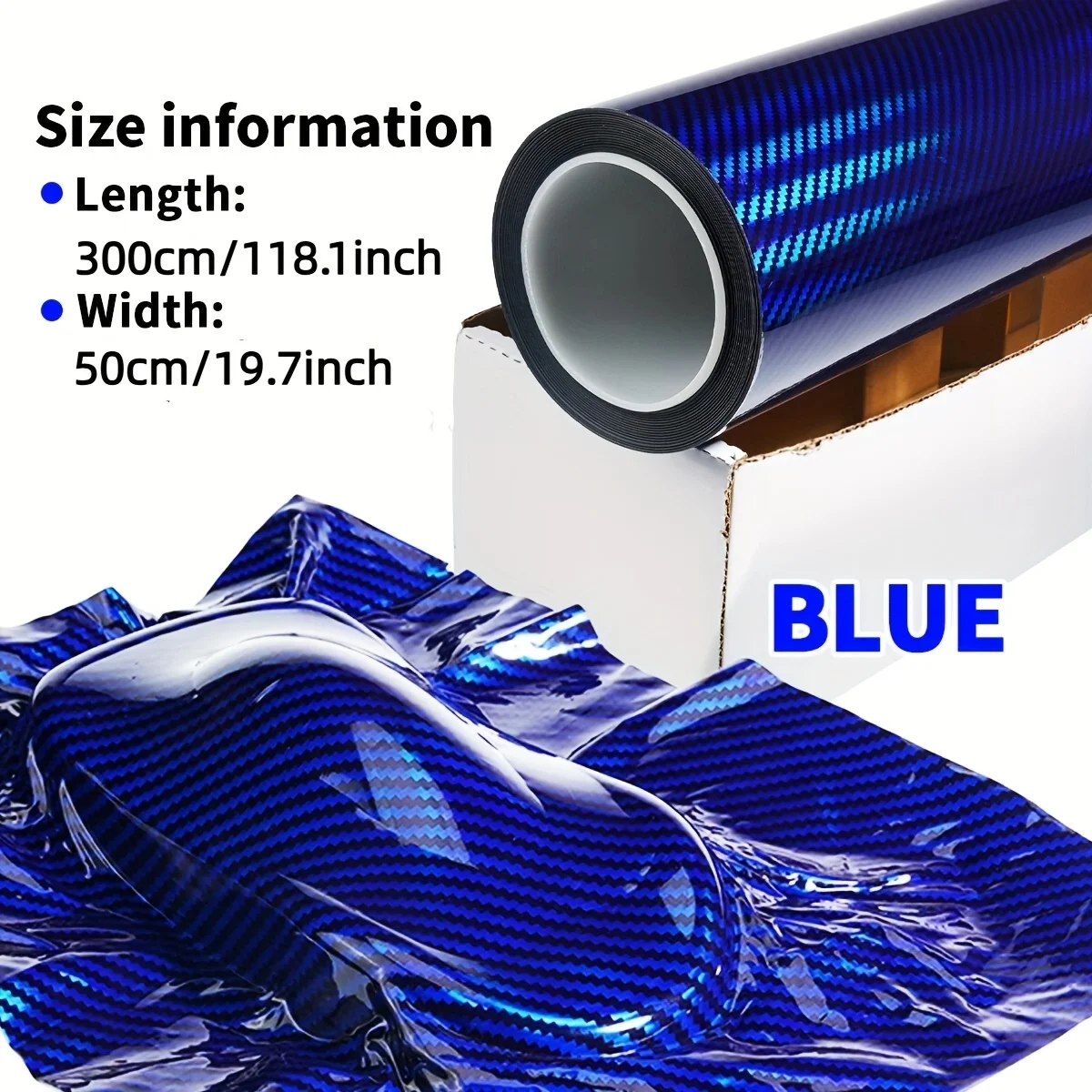 

9D Laser Carbon Fiber Vehicle Wrap - Self-Adhesive PVC Stickers for Cars, Motorcycles, And Bicycles, UV And Scratch Resistant