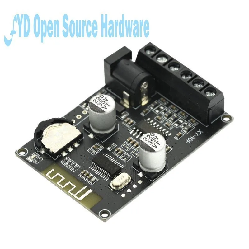 40Wx2 стерео для Bluetooth-совместимого 5,0 модуль платы усилителя мощности DC 12 В/24 В цифровой усилитель высокой мощности XY-P40W