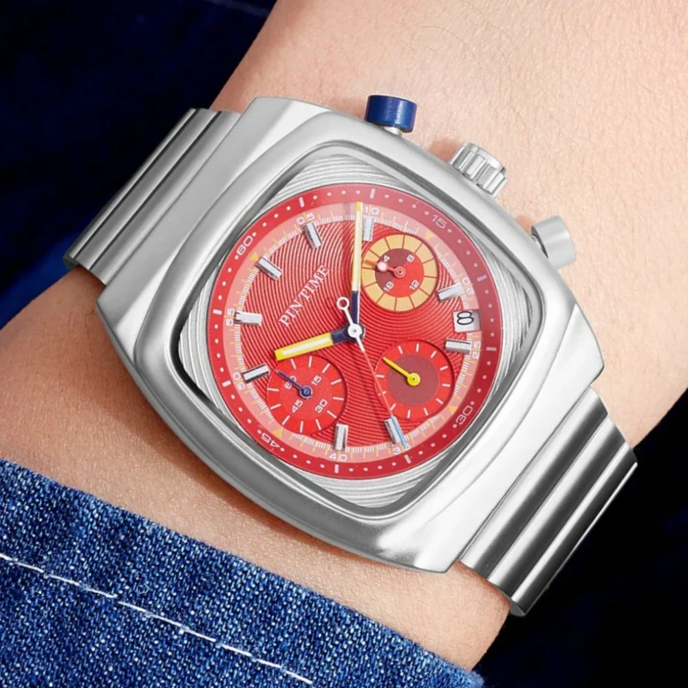 Multifunctional Six-pin Quartz Watch Men Dpecial Blade Design Personalize High Quality Creative Steel Unique Men Men AAA Clock