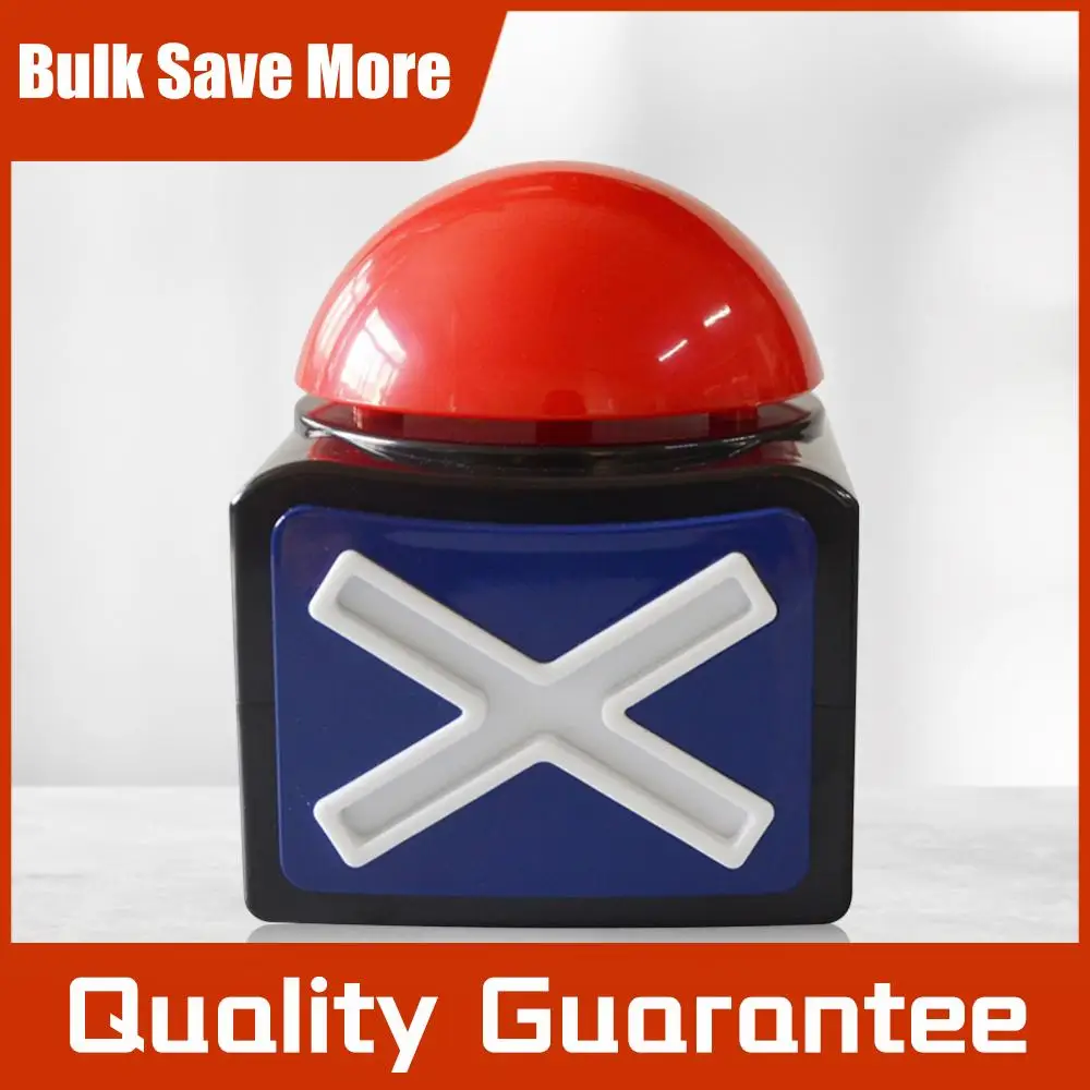 

Red Buzzer Alarm Button Box with Sound and Light Contest Answer Button Trivia Quiz Got Talent Buzzer for Contest Answer Game