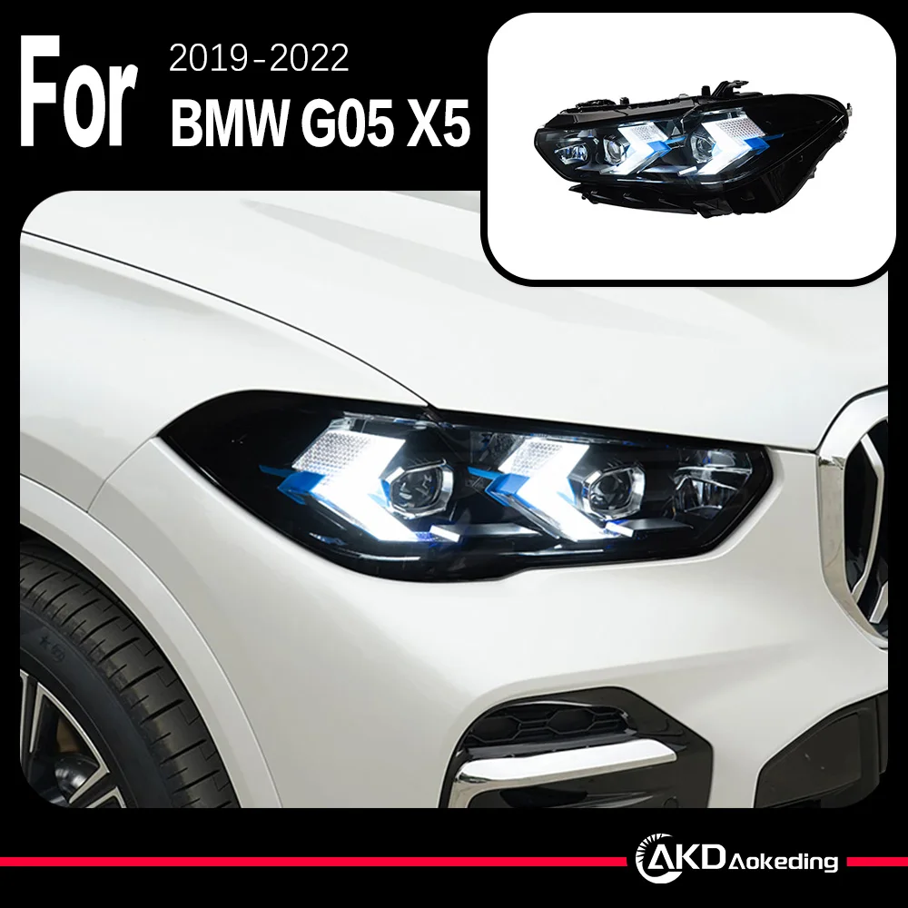 

AKD Модель автомобиля Фара для BMW G05 X5 Фары 2019-2022 X5 Светодиодная фара DRL Поворотник дальнего света Объектив проектора Angel Eye