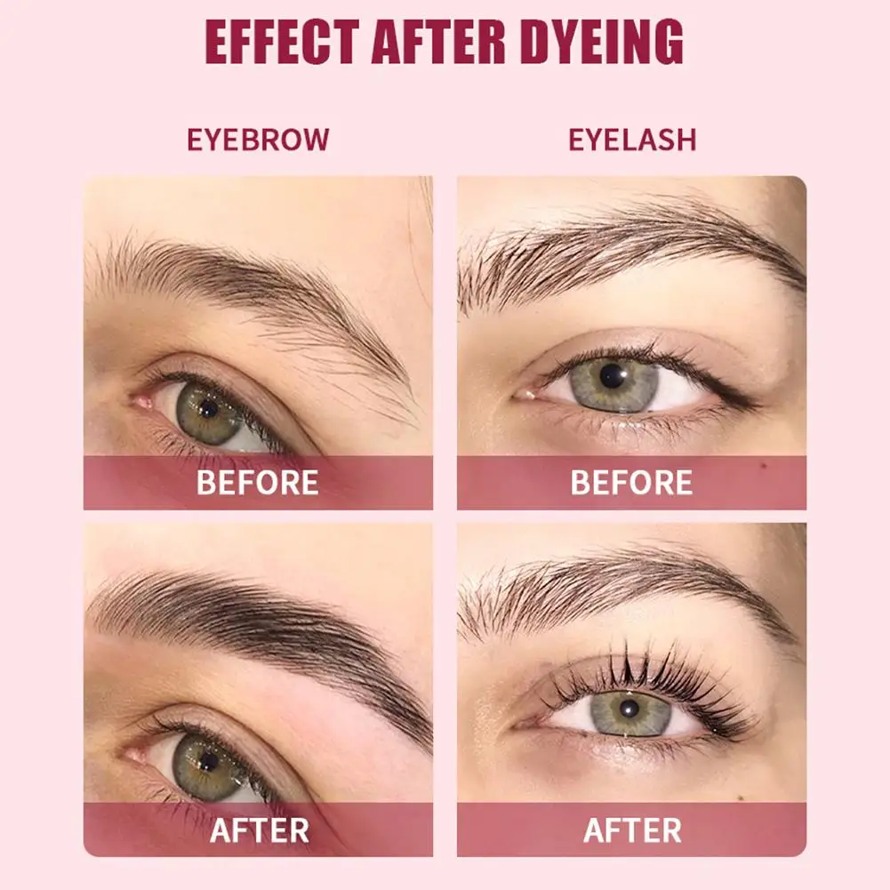 Professional Eyelash Eyebrow Dye Tint Waterproof 15-minute Fast Tint Easy Dye Gel Eyelash Brown Black Coffee Color Tint Kit