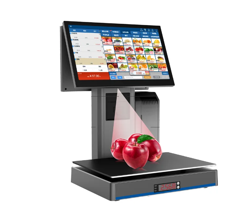 

Weighing AI Weight Scale Label Barcode Printing Dual Touch Screen Networked API Supermarket Butcher Shop