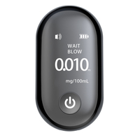 Breath Alcohol Tester Noncontact with LCD Digital Display and Alarm Portable Device for Personal and Traffic Alcohol Testing