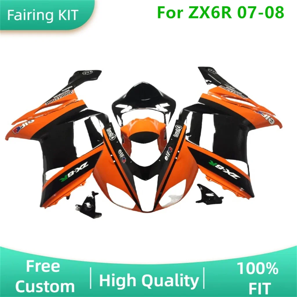 

Free Custom New ABS Plastic for Kawasaki 07 08 ZX6R 636 2007 2008 ZX-6R Motorcycle Fairing kit Road Racing Body Repair Bodykit