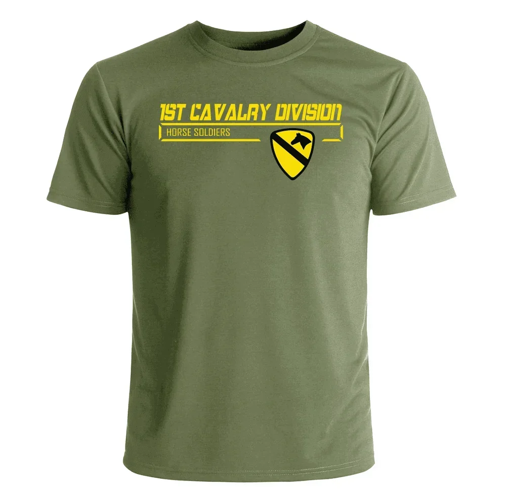 O-Neck Summer Short Sleeve Casual Mens T-shirt Size S-5XL US Army 1st Cavalry Division T-Shirt 100% Cotton