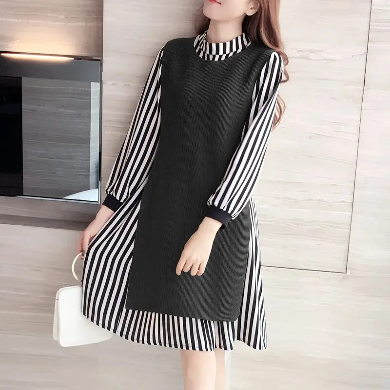 긴 소매 여성용 브라운 봄 새틴 드레스 레이스업 보타이 스위트하트 네크라인 허리 밴드 리본 섹시한 OL