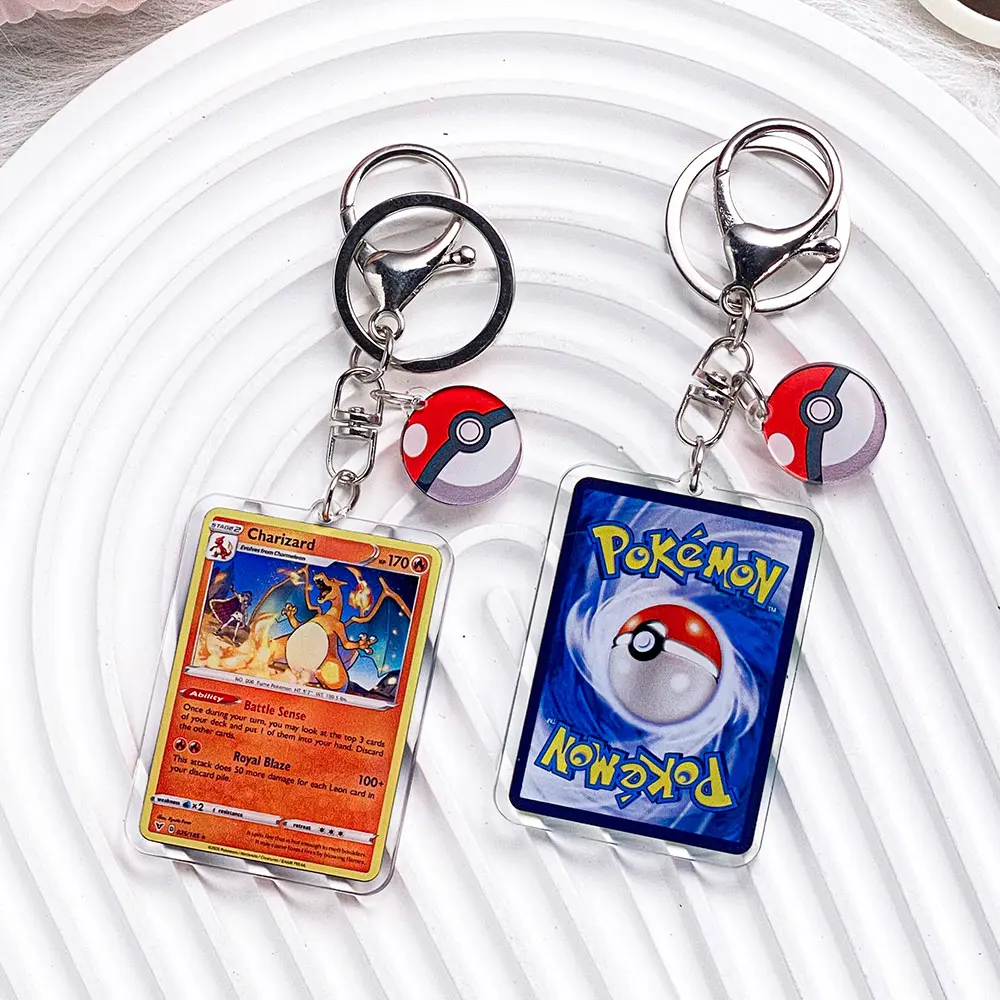 Pokémon-personages Pikachu Bulbasaur Jigglypuff Acryl sleutelhanger Tasbedels Accessoires Rugzakhanger Sleutelhouder Vriend Geschenken