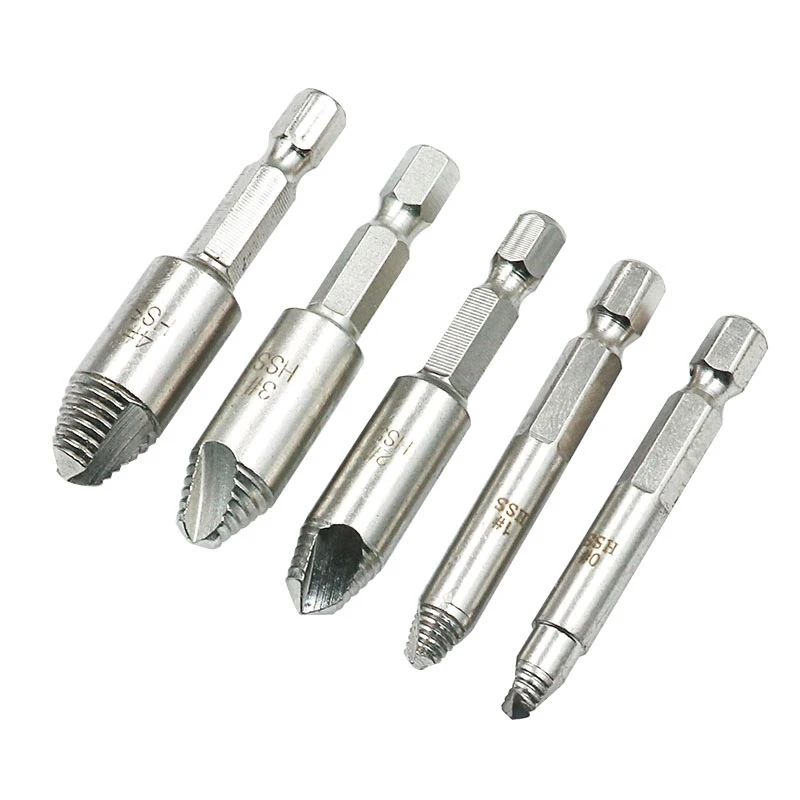 Screw extractor for wood screws, iron sliding teeth for cutting ends, high-speed steel for wire breakage tool easy to carry