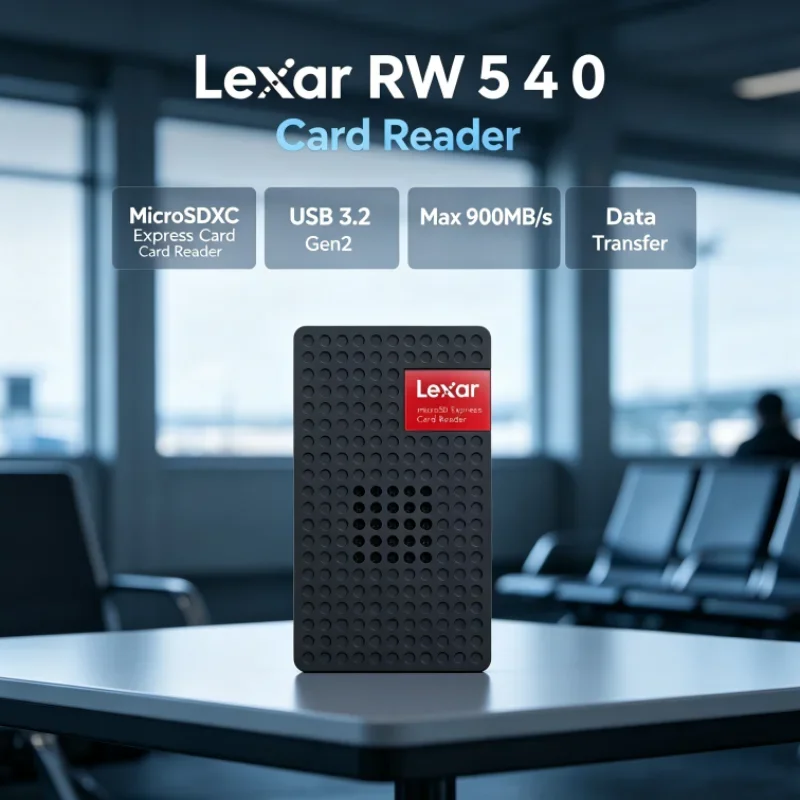 Lexar MicroSDXC Express Card Reader RW540 USB 3.2 Type-C PLAY PRO MicroSD Card Reader Max 900MB/s for Video Transfer