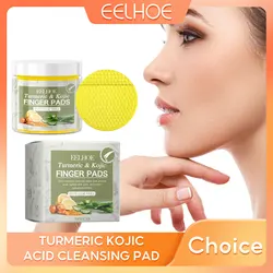 Turmeric Kojic Acid Cleansing Pads Exfoliating Pads Removing Dead Skin Shrink Pores Removing Dead Skin Dark Spot Facial Sponges