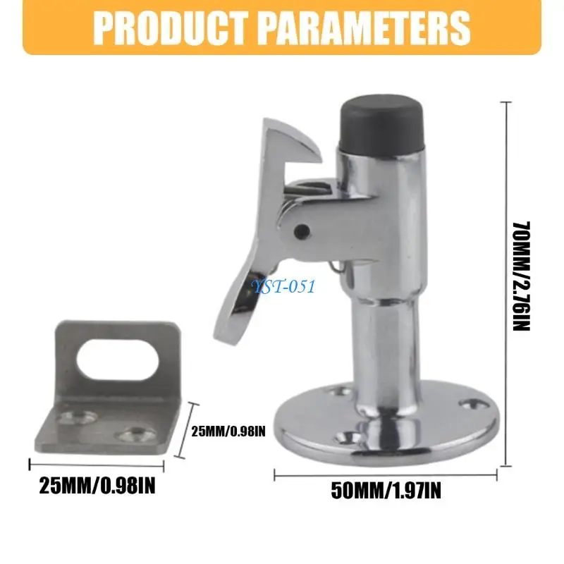 E15A Wall Mounted Door Stop Stainless Steel Door Stop Windproof Door Stoppers for Boats Yachts Boats Accessories Marine Hardware