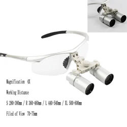 Dental Loupes 4X Professional Magnifying Glasses for Dentistry Binoculars Surgical Loupes Microsurgery Dental Magnifiers