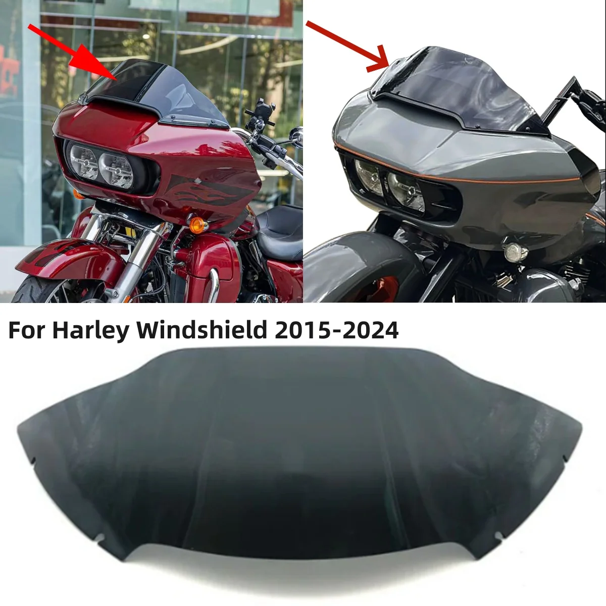 Motorcycle Front Windshield Wind Deflector 2015-2024 Windscreen For Harley Davidson Street Glide Tri Glide Cvo LimitedGlide part