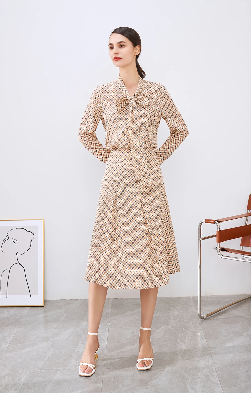 Rocwickline New Summer & Autumn Women's Shirt Mulberry Silk Celebrities Accessible Luxury Formal V-Neck Easy matching Slim Shirt