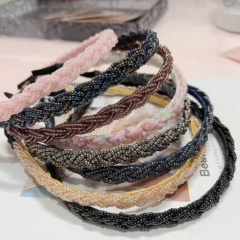 

Good Quality Retro White Headwear Elegant Headband for Women Girls Vintage Hairband Hoop for Korean Hair Accessories