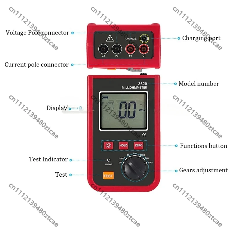 Portable DC Low Value Resistance Tester 4-Wire Method AC/DC 2 Channel Precision Detector Industrial Electrical Testing Equipment