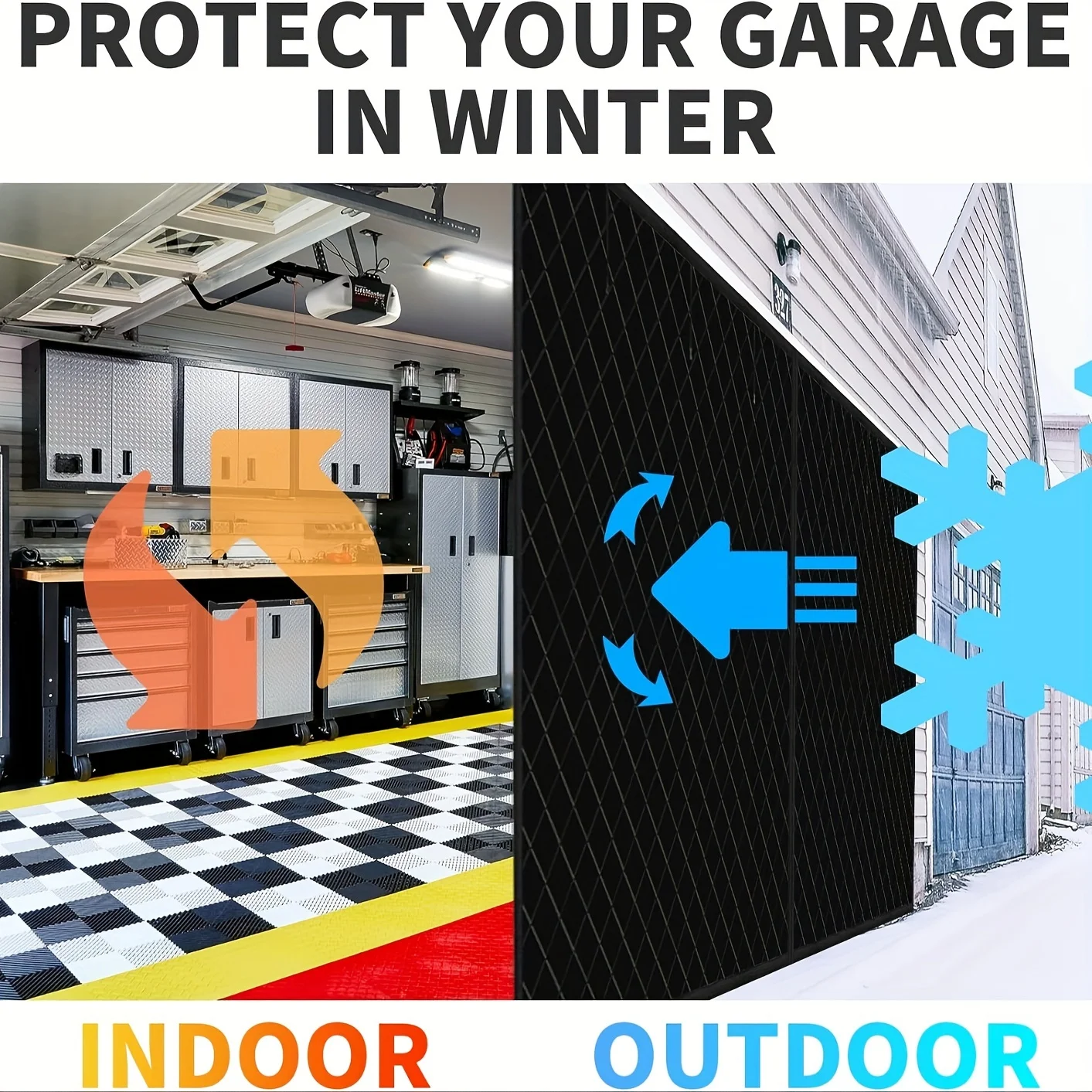 Garage warm insulation door curtain winter door curtain door cover garage cold cotton door curtain wind sound insulation