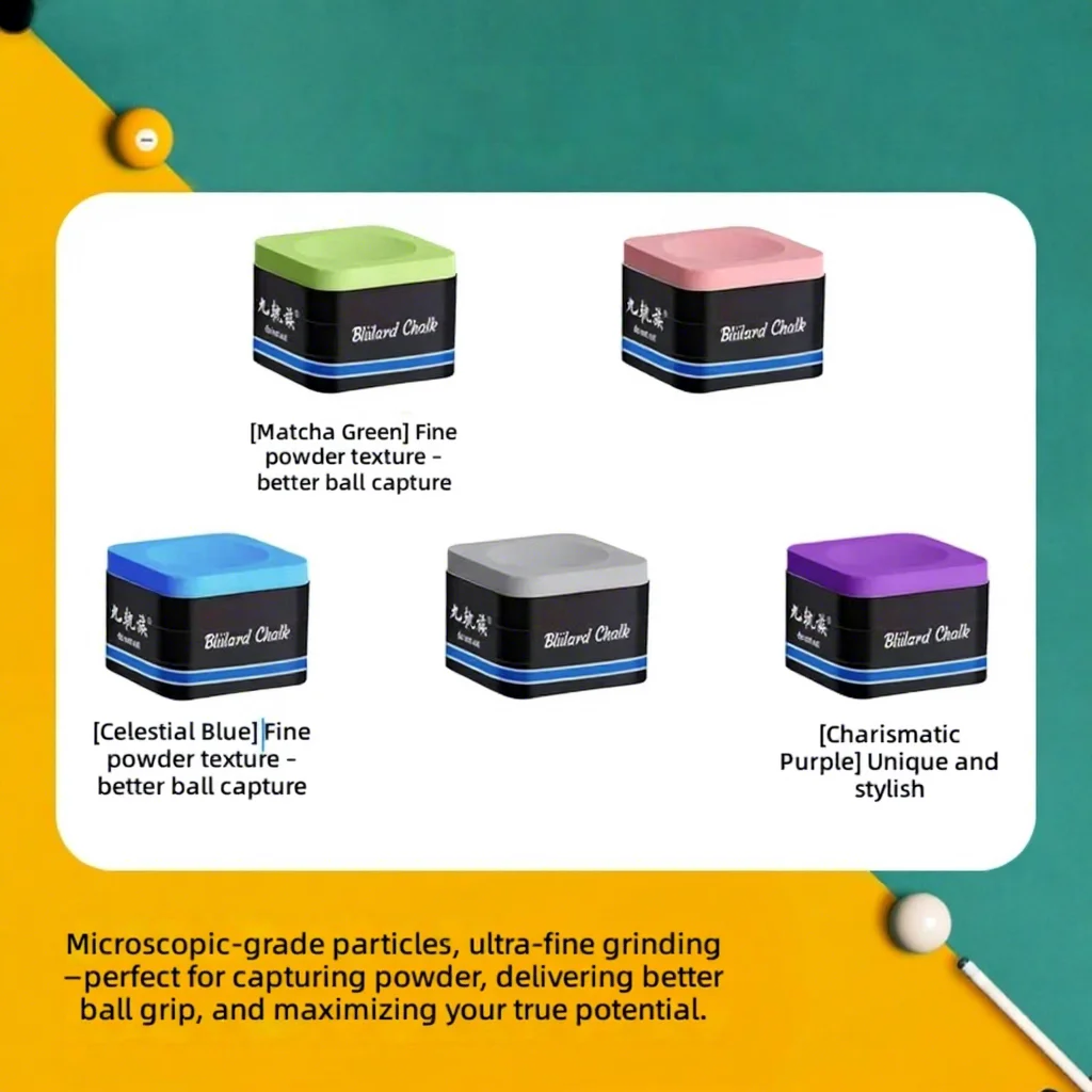 Premium Magnetic Billiard Chalk Gift Set-Customizable Brand 5 Colors Non-Staining High Adhesion Professional Pool Snooker Chalk