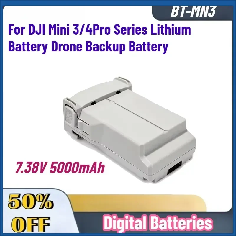 High-Capacity 7.38V 5000mAh BT-MN3 Rechargeable Batteries For DJI Mini 3/4Pro Series Lithium Battery Drone Backup Battery